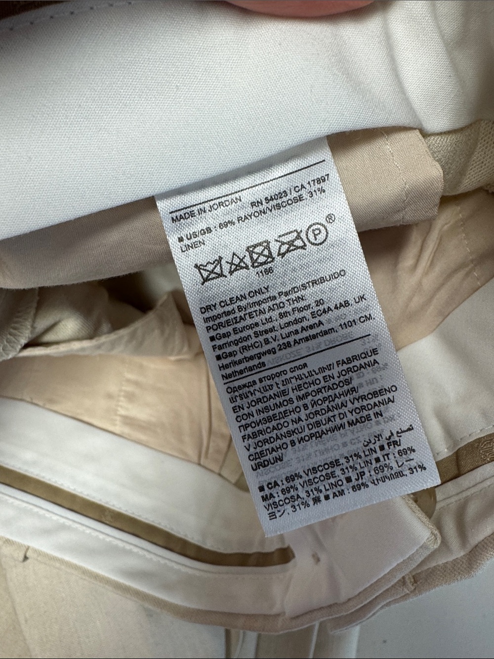 Banana Republic Linen Blend Wide Leg Pants Cream Size 2 Quiet Luxury Miinimalist - Picture 10 of 11